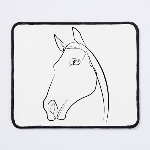 Item preview, Horse head in one line art designed and sold by evk-art.