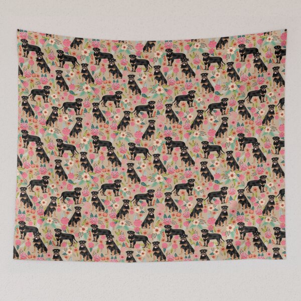 Item preview, Rottweiler florals cute dog pattern pet friendly dog lover gifts for all dog breeds by PetFriendly designed and sold by PetFriendly.