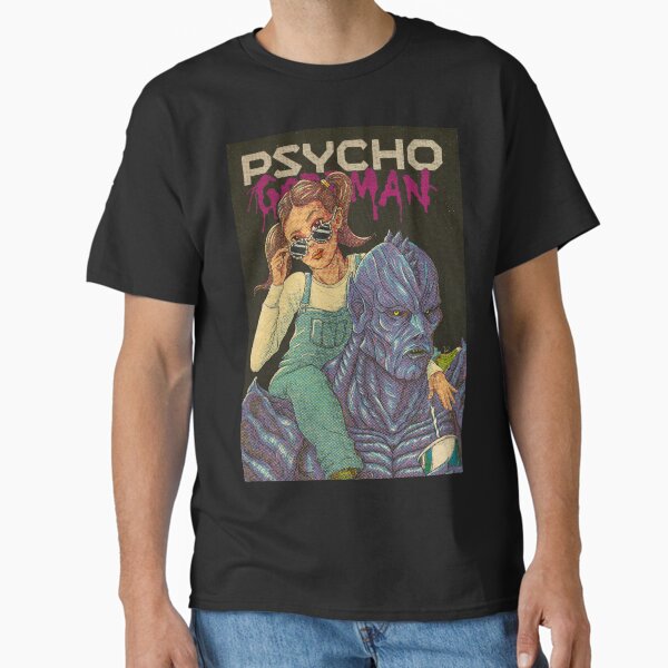 Item preview, Psycho Goreman & Mimi | Grungy halftone comicbook illustration designed and sold by BlueFuryDesign.