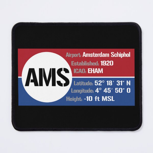 Item preview, AMS Amsterdam Schiphol Netherlands - Block Design designed and sold by FouDeeziner.