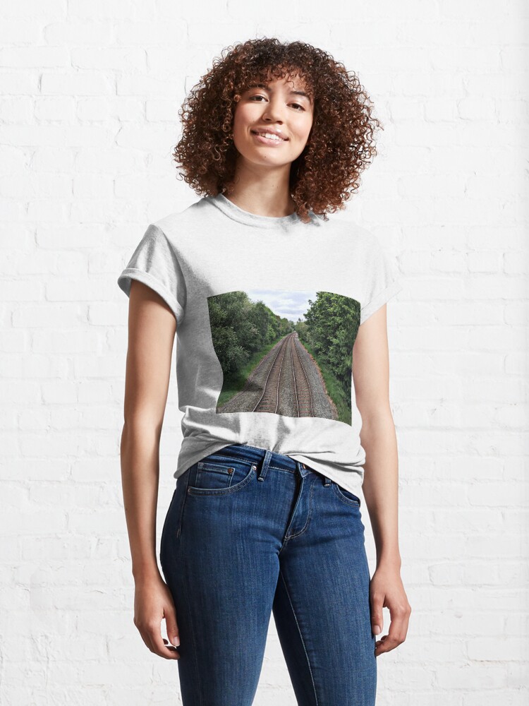Alternate view of Train in the distance Classic T-Shirt