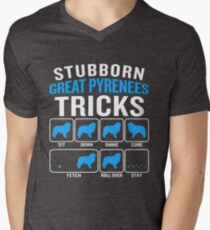 Stubborn Great Pyrenees Tricks Funny Sarcastic Men's V-Neck T-Shirt