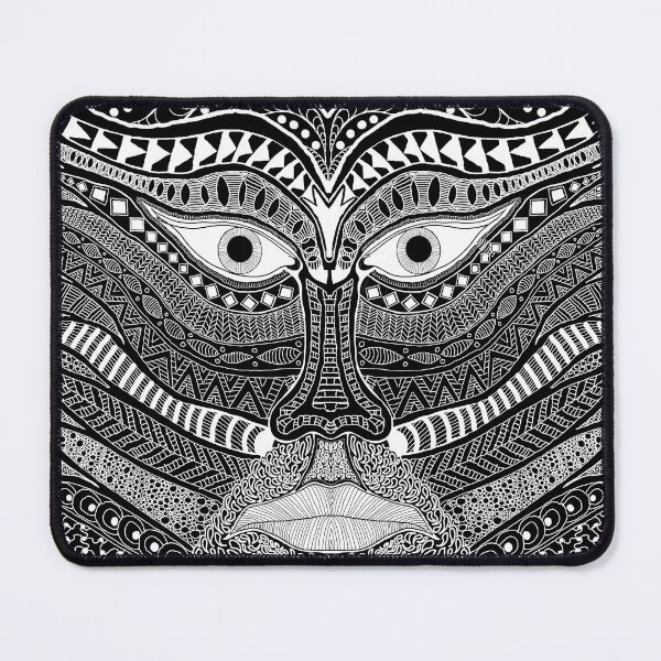 Item preview, Zentagled Greenman in B&W designed and sold by Curraleigh Crafts.