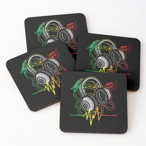 Item preview, Rasta Reggae Music Headphones Vintage designed and sold by Dressed For  Duty.