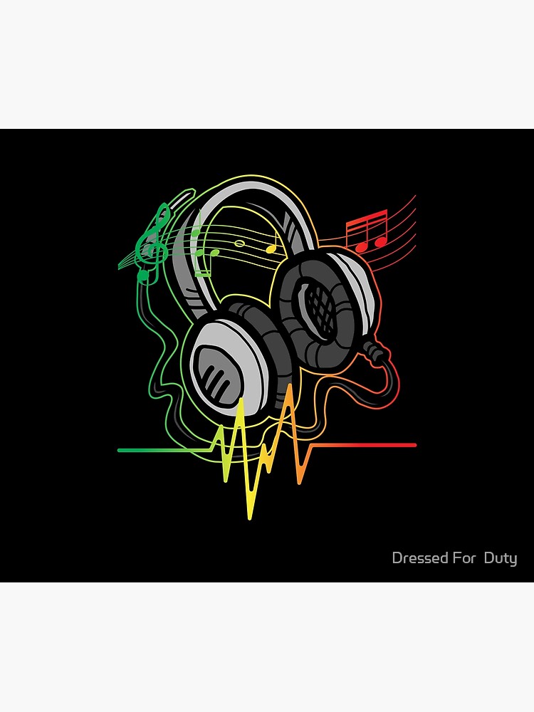 アート・デザイン・音楽 ReggaePank Rasta Reggae Music Headphones Vintage