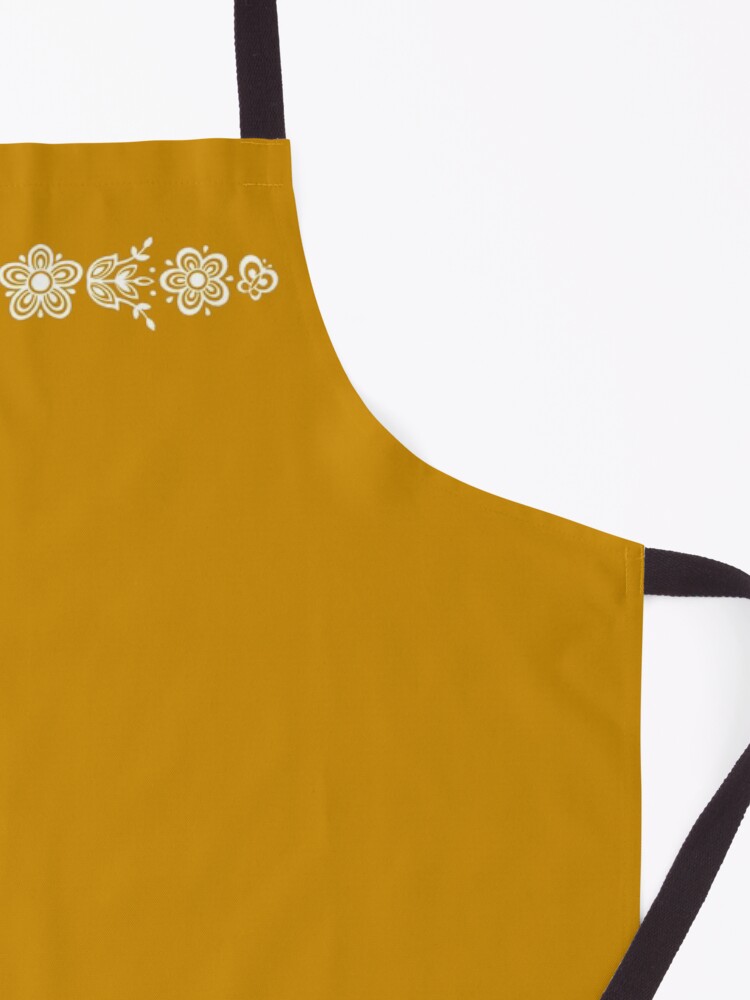 Alternate view of Vintage Pyrex Butterfly Gold White Design Apron