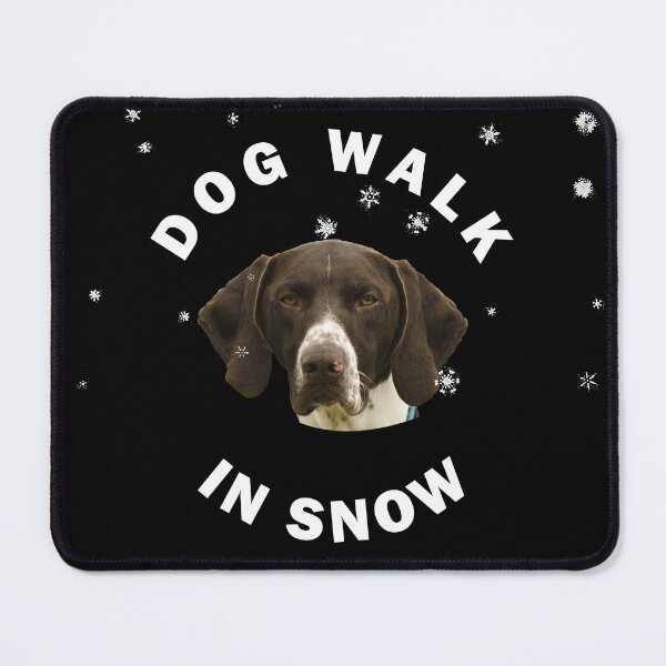 Item preview, GSP Dog Walk In Snow  designed and sold by apuppyfeed.