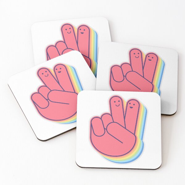 Item preview, Rainbow peace hand sign designed and sold by WeiloveD.