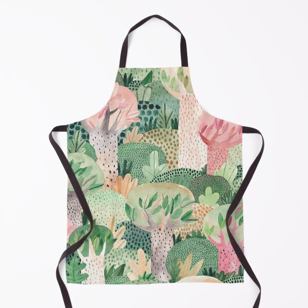 Item preview, Watercolor Green Pink Mountain Trees pattern designed and sold by jwebmarket.