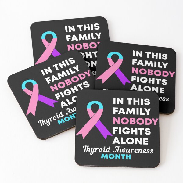 Item preview, In This Family Nobody Fights Alone Thyroid Awareness Month designed and sold by Color-Sparkle.