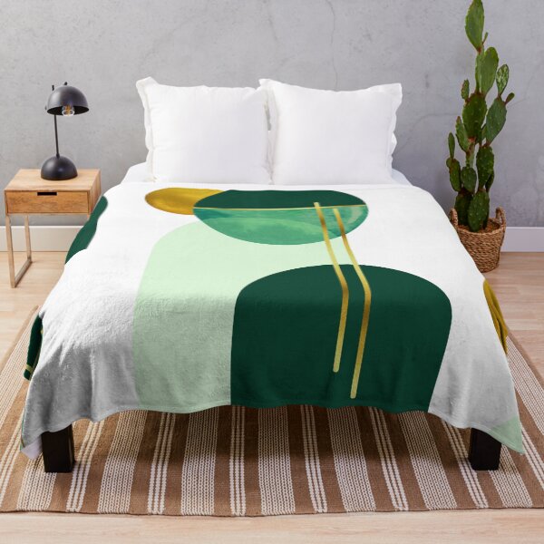Item preview, Emerald Green Bauhaus Geometric Art designed and sold by SpaceEnhance.