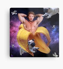 Banana Pratt in the Sky with Pugs Metal Print