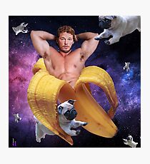 Banana Pratt in the Sky with Pugs Photographic Print