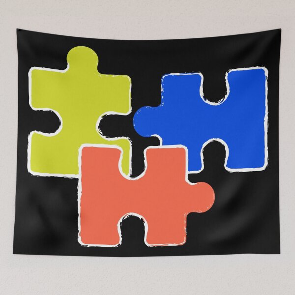 Item preview, Jigsaw puzzle pieces Colored  designed and sold by Rainbows Rock.