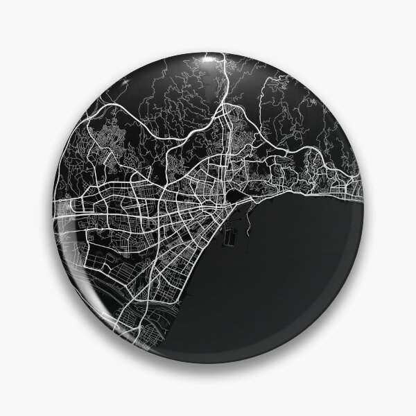 Item preview, Malaga City Map of Andalusia, Spain - Full Moon designed and sold by deMAP.