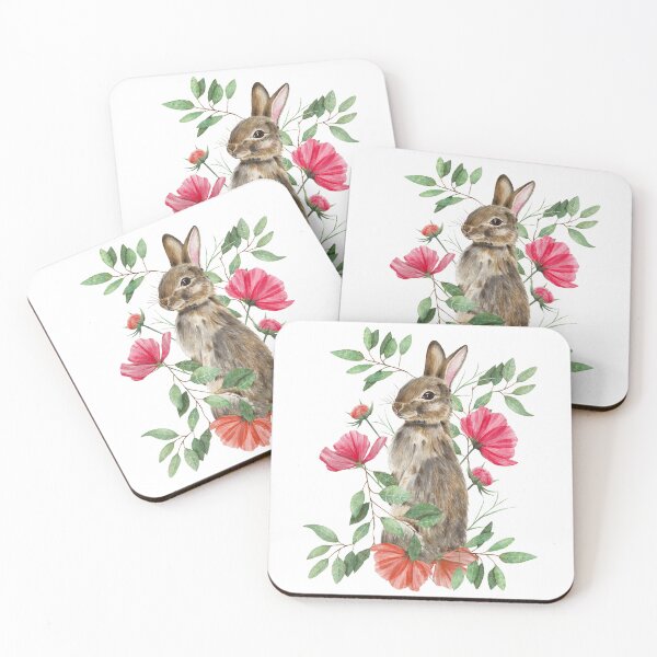 Item preview, Bunny with flowers designed and sold by nadiaham.
