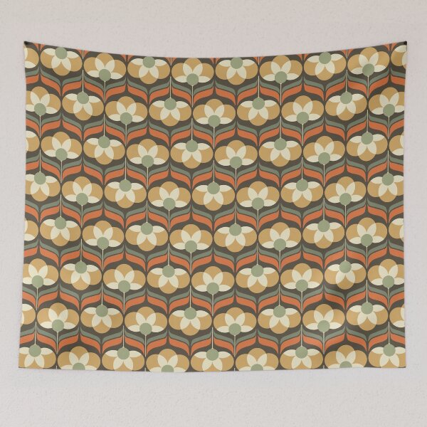 Item preview, Blomma, Vintage 70s Flower Pattern designed and sold by BesanoStyle.