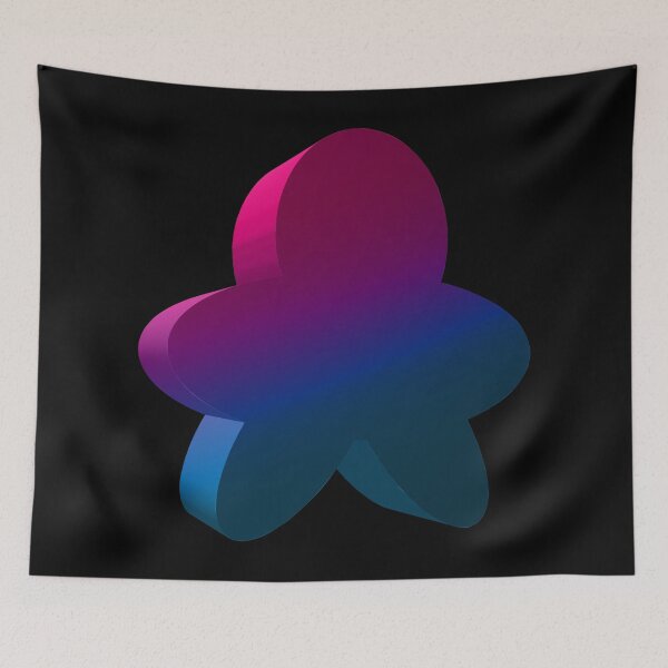 Item preview, Purple Pink Cyan Blue Meeple (Favorite Player Color) designed and sold by SassyClassyMe.