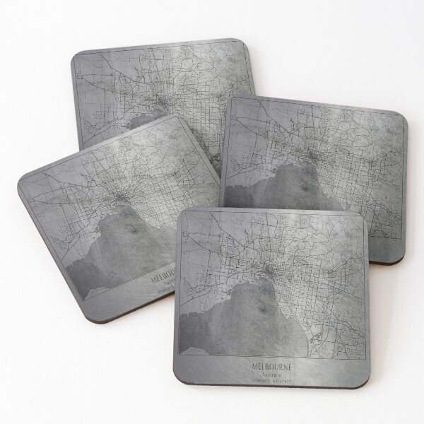 Item preview, Melbourne, Australia, city street map designed and sold by creative-athome.