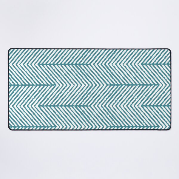 Item preview, Aqua and White Diagonal Chevron Stripe Pattern - Krylon 2022 Color of the Year Satin Rolling Surf designed and sold by ColorOfTheYears.