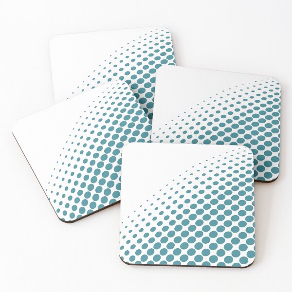 Item preview, Aqua and White Halftone Polka Dot Pattern - Krylon 2022 Color of the Year Satin Rolling Surf designed and sold by ColorOfTheYears.