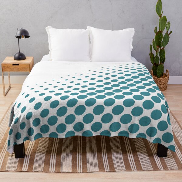 Item preview, Aqua and White Halftone Polka Dot Pattern - Krylon 2022 Color of the Year Satin Rolling Surf designed and sold by ColorOfTheYears.