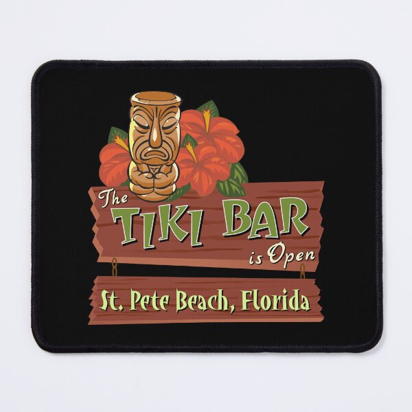 Item preview, St. Pete Beach Florida Retro Tiki Bar Design designed and sold by Futurebeachbum.