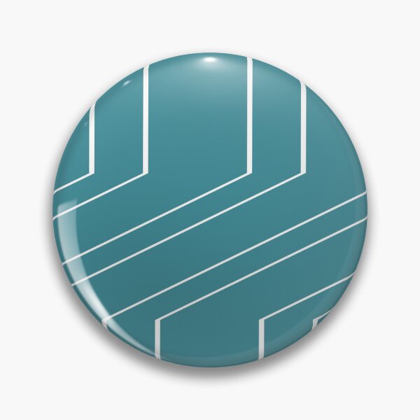 Item preview, Aqua and White Vertical Offset Stripe Pattern Pairs Krylon 2022 Color of the Year Satin Rolling Surf designed and sold by ColorOfTheYears.