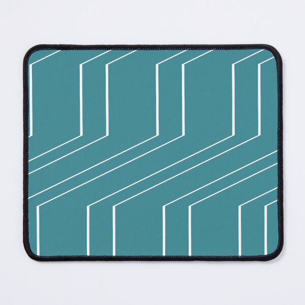 Item preview, Aqua and White Vertical Offset Stripe Pattern Pairs Krylon 2022 Color of the Year Satin Rolling Surf designed and sold by ColorOfTheYears.