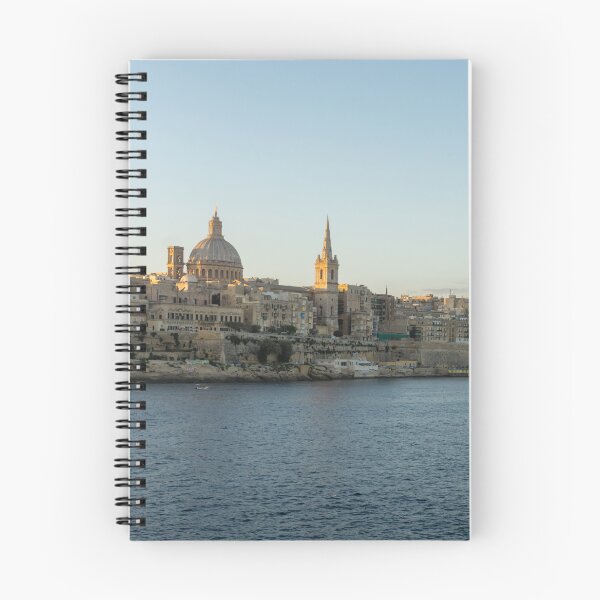 Item preview, Valletta Malta Skyline - Marsamxett Harbour with Tiny Fishing Boats designed and sold by Georgia Mizuleva.