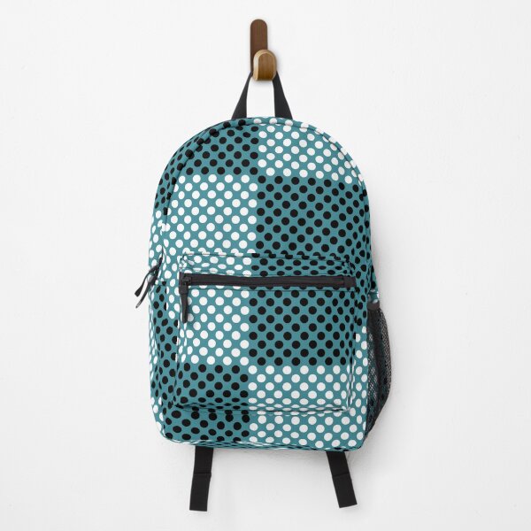 Item preview, Aqua Black White Polka Dot Checkerboard Pattern - Krylon 2022 Color of the Year Satin Rolling Surf designed and sold by ColorOfTheYears.