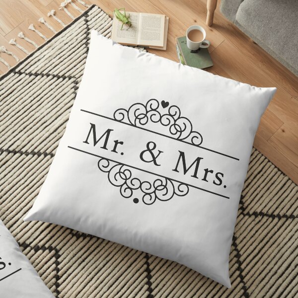 Mr and Mrs Personalised names Flamingo Cushion Pillow Cover Gift Valentines Day Wedding Anniversary Gift for Him Her Wife Husband 40cm