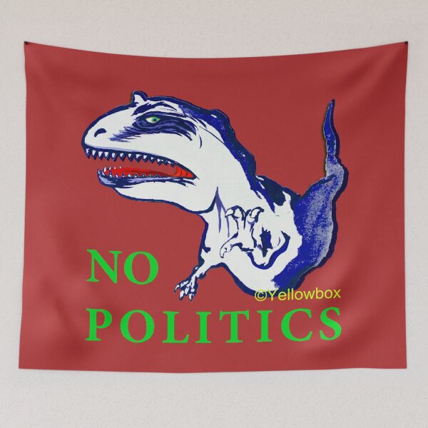 Item preview, NoPolitics Carnotaurus! - Yellowbox ink painting designed and sold by twyellowbox.