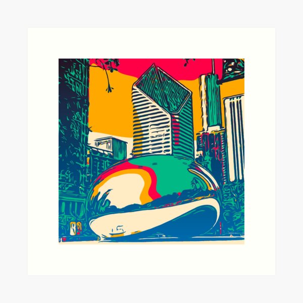 Aperçu de l'œuvre Haricot de Chicago, couleurs SS22, StayFlyDesign créée et vendue par HeatherAP.