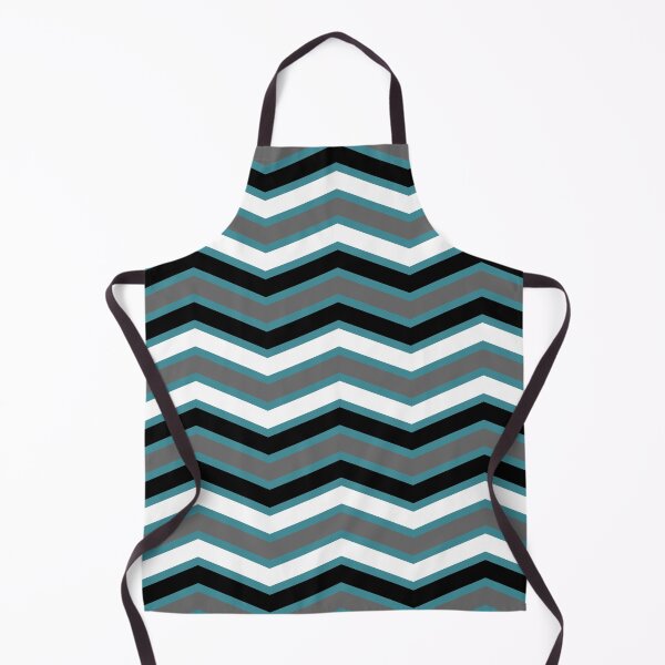 Item preview, Aqua Gray Black White Chevron Stripe Pattern - Krylon 2022 Color of the Year Satin Rolling Surf designed and sold by ColorOfTheYears.