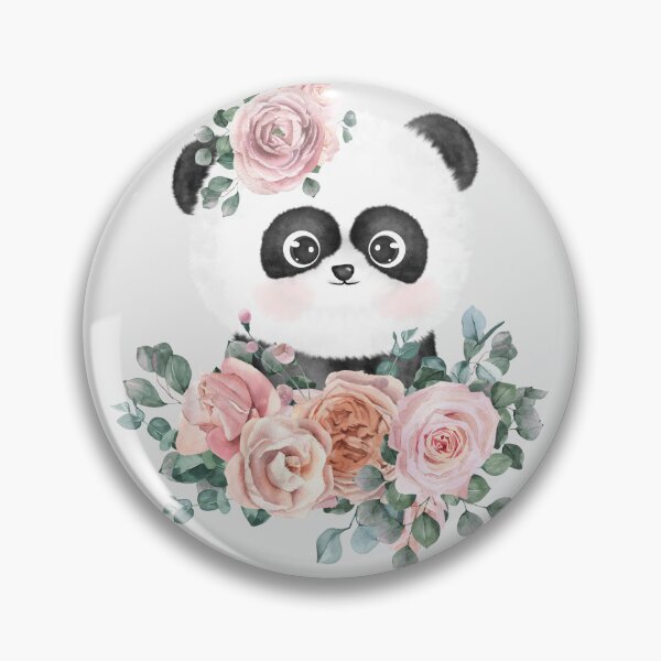 Item preview, Panda With Flowers designed and sold by RheaRealm.