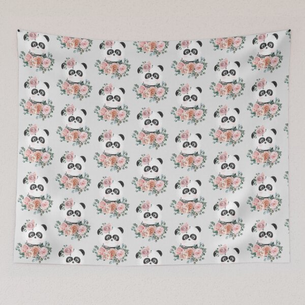 Item preview, Panda With Flowers designed and sold by RheaRealm.