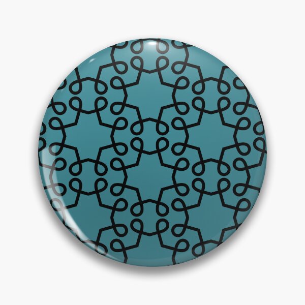 Item preview, Black and Aqua Geometric Swirl Shape Pattern - Krylon 2022 Color of the Year Satin Rolling Surf designed and sold by ColorOfTheYears.