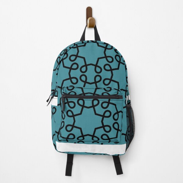 Item preview, Black and Aqua Geometric Swirl Shape Pattern - Krylon 2022 Color of the Year Satin Rolling Surf designed and sold by ColorOfTheYears.