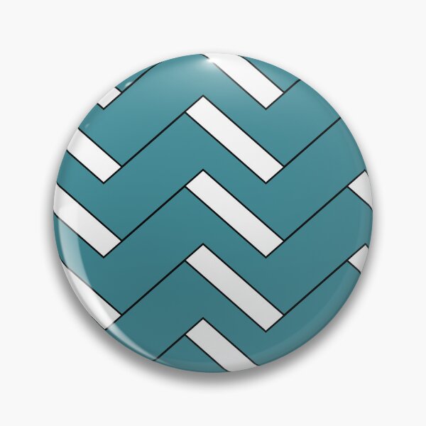 Item preview, Aqua Black White Minimal Zig-zag Stripe Pattern - Krylon 2022 Color of the Year Satin Rolling Surf designed and sold by ColorOfTheYears.