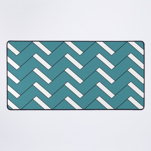 Item preview, Aqua Black White Minimal Zig-zag Stripe Pattern - Krylon 2022 Color of the Year Satin Rolling Surf designed and sold by ColorOfTheYears.