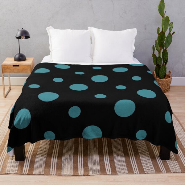 Item preview, Black and Aqua Polka Dot Pattern - Krylon 2022 Color of the Year Satin Rolling Surf designed and sold by ColorOfTheYears.