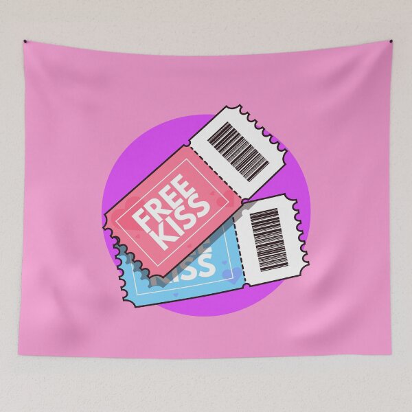 Item preview, FREE KISS Ticket Graphic - Vector Illustration - Free Kiss Voucher designed and sold by VizcwntGFX.