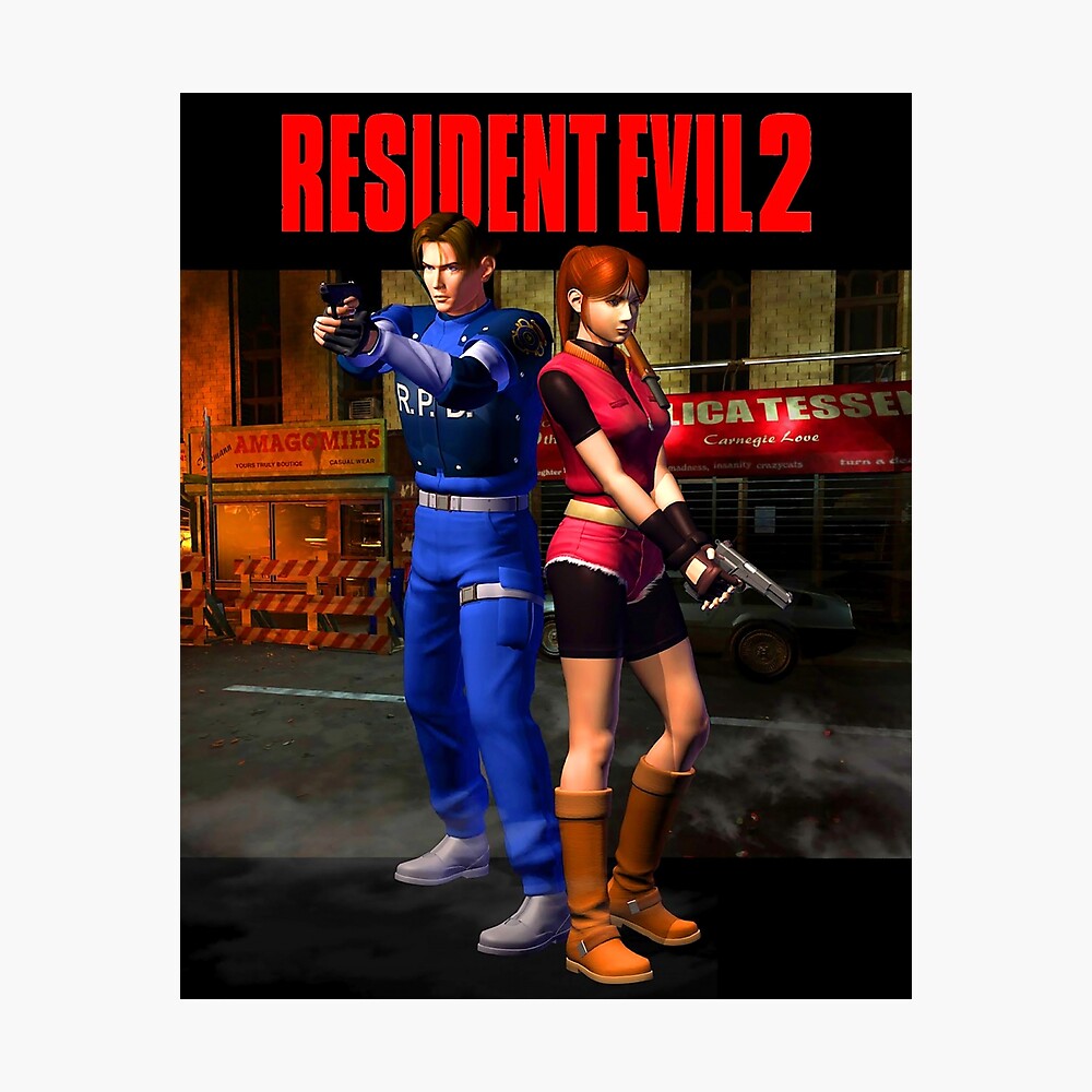 Steve and Claire Resident Evil CODE: Veronica Sticker for Sale by  ArklayGuy