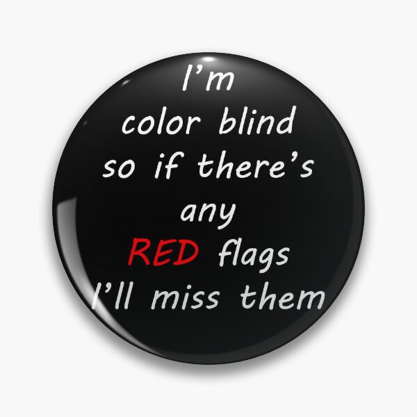 Item preview, funny color blind red flag designed and sold by tita74.