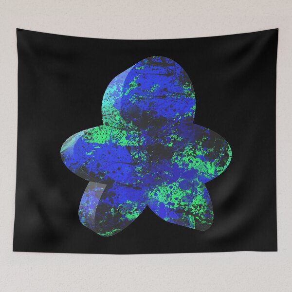 Item preview, Painted Meeple (Favorite Player Color • Paint Brush Paint Splatter Look) designed and sold by SassyClassyMe.