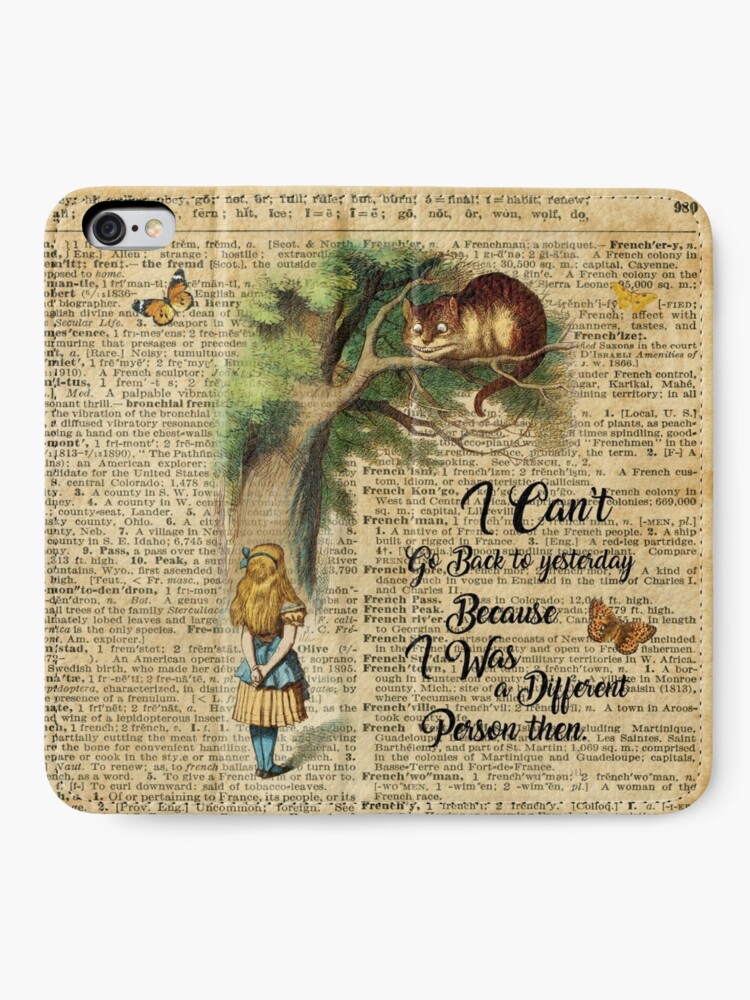 Alice in Wonderland Cheshire Cat Dictionary Art Print Book Page Picture Poster