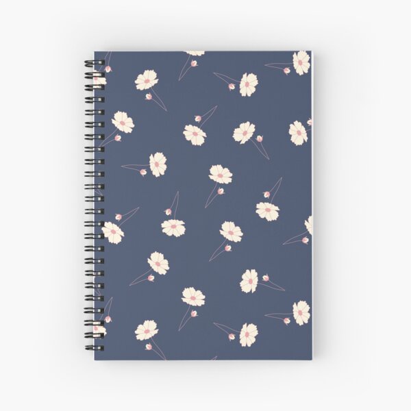Floral Seamless Pattern | Navy Spiral Notebook