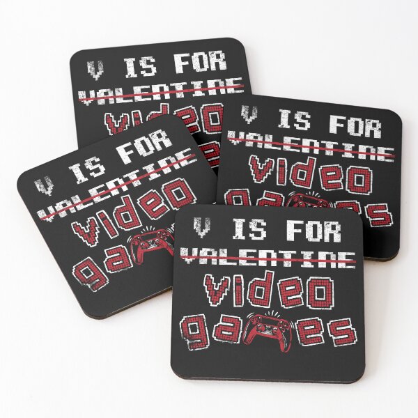 Item preview, V for Video Gaming Funny Vday Valentine's Day Console Gaming designed and sold by RedoneDesignART ⭐⭐⭐⭐⭐.