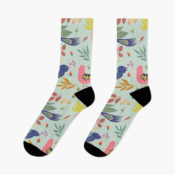 Item preview, Pastel Palette birds pair pattern designed and sold by Arty Mimi.